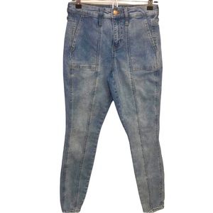 Universal Thread Jeans With Funky Details. Acid Wash. High Waist/Skinny. Size 4.